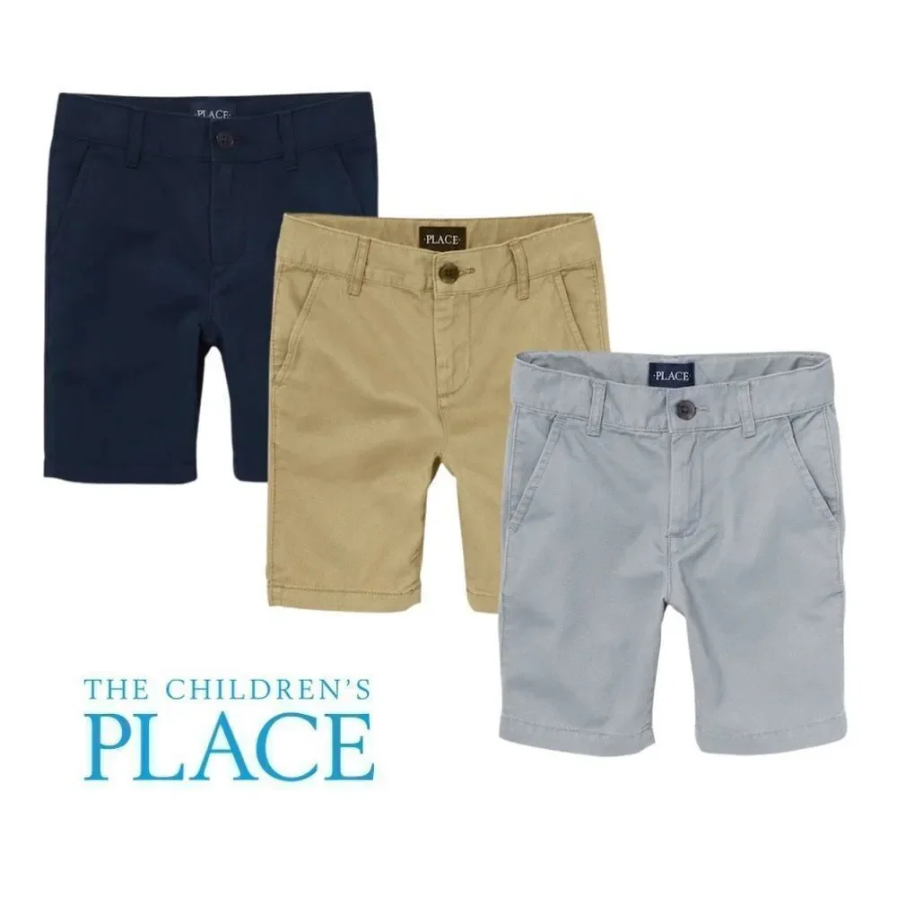 The Children’s Place Lot of THREE Pairs of Flat Front Husky Shorts Size 8H